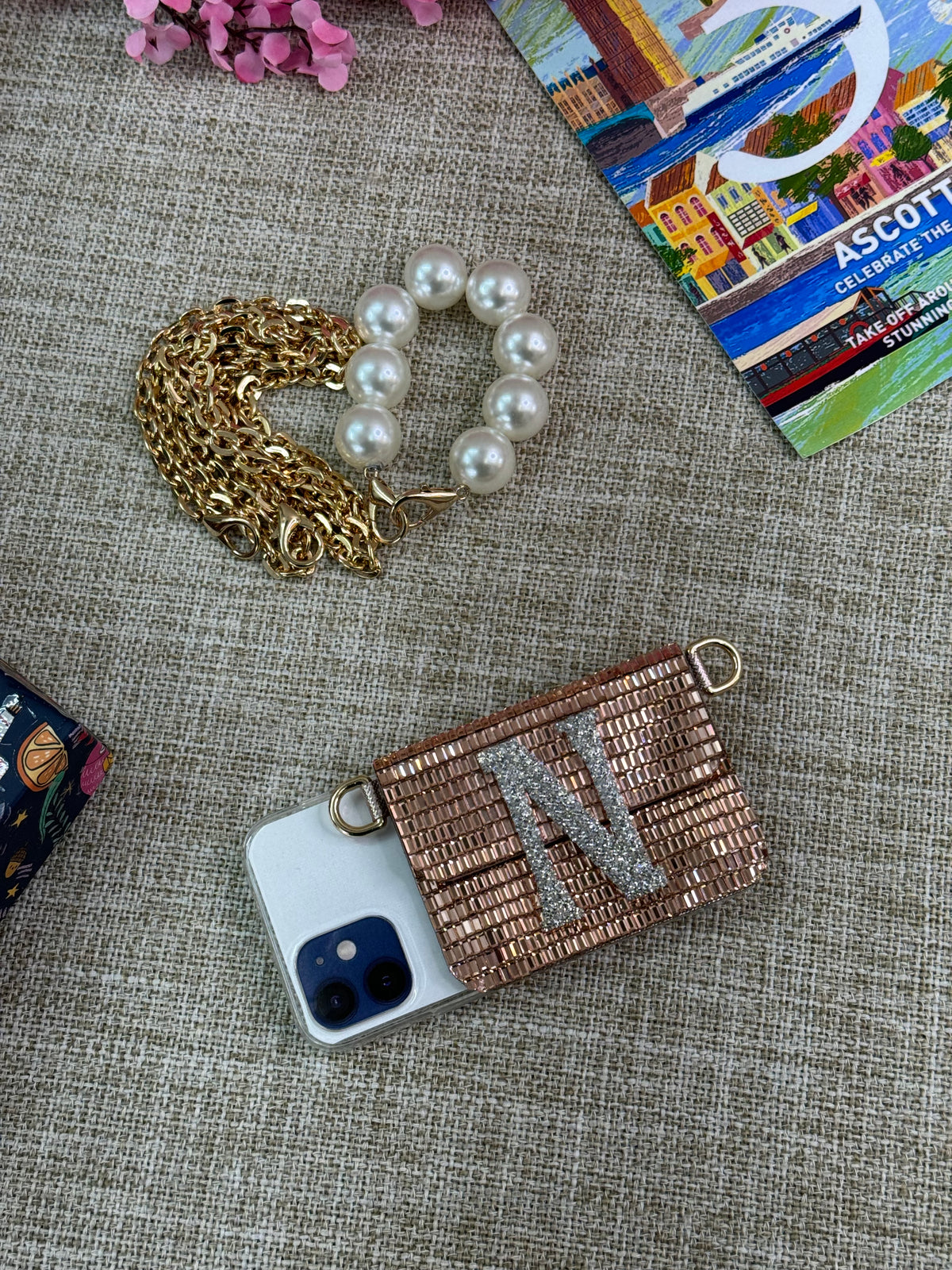ROSE GOLD MIRROR PHONE SLING