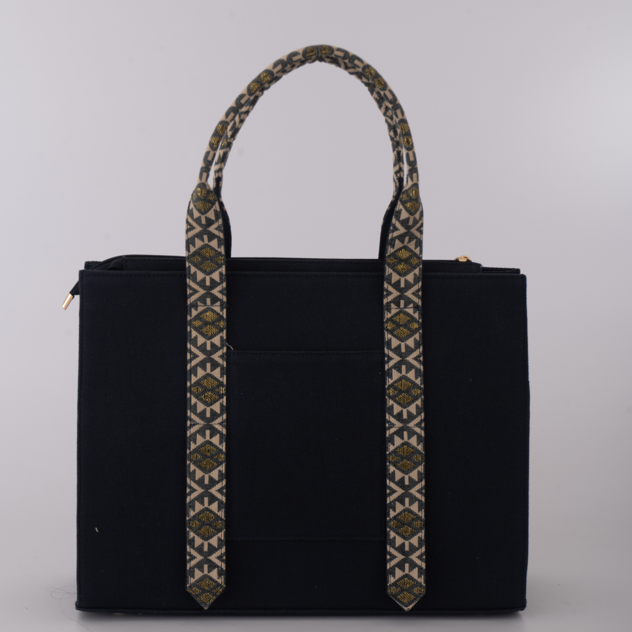 New Emmy Tote Bag 14Inch - In Blue with Black Diamound