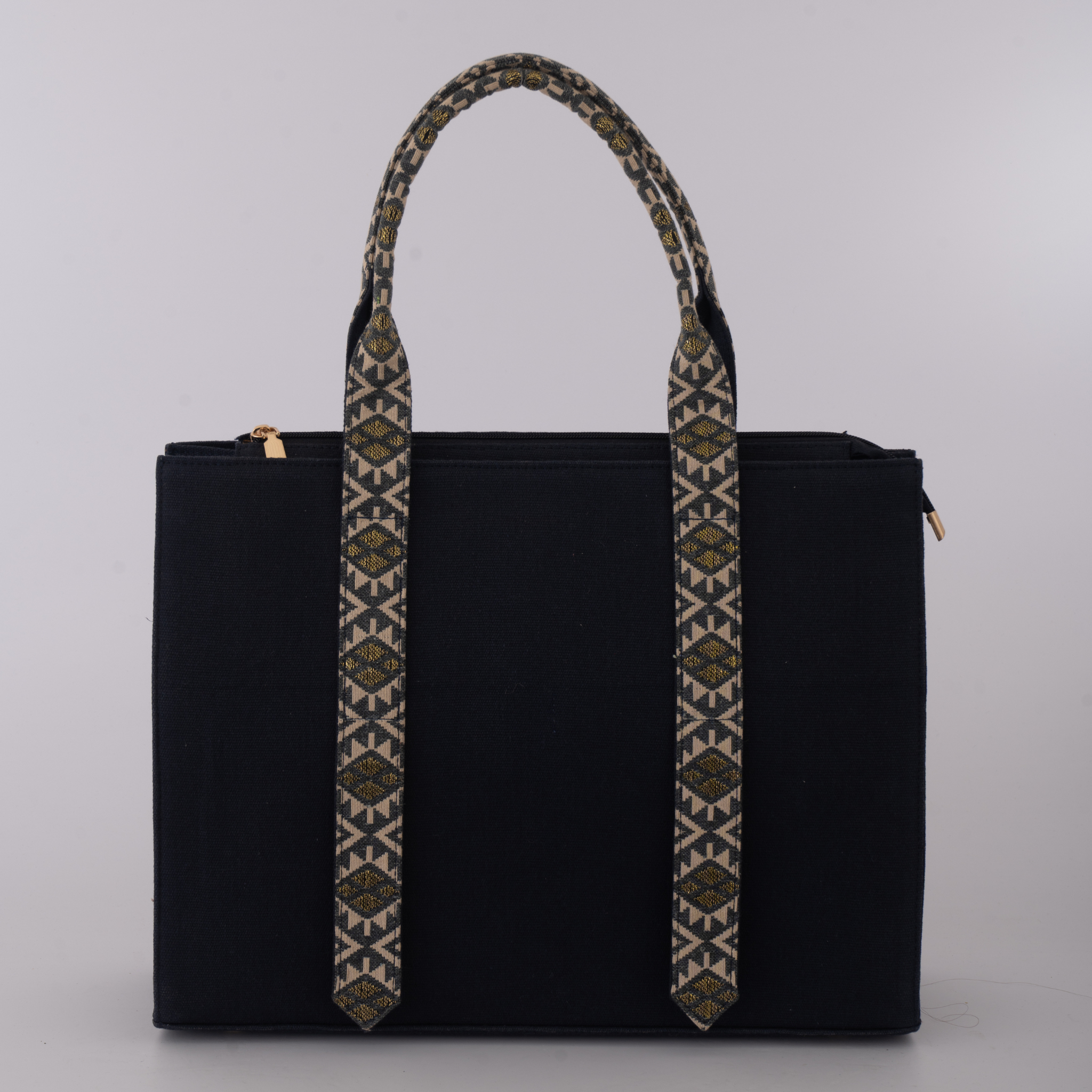 New Emmy Tote Bag 14Inch - In Blue with Black Diamound