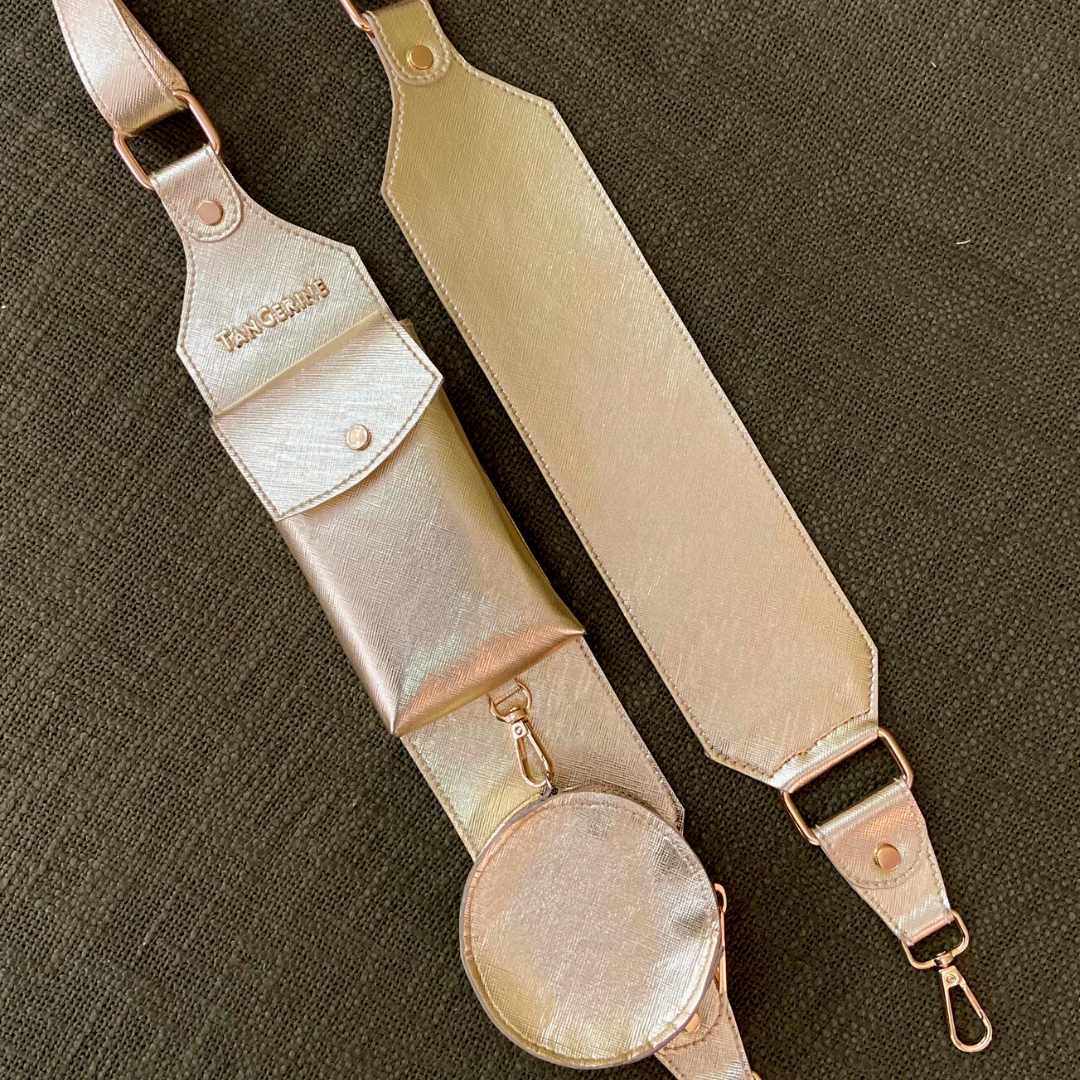 Gold Metallic Plain Pochette only Belt