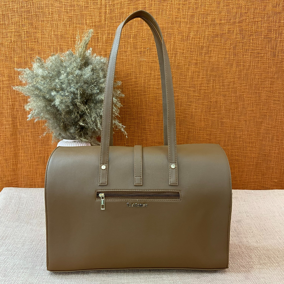 Brown Purple Pop Leera 16inch Bag
