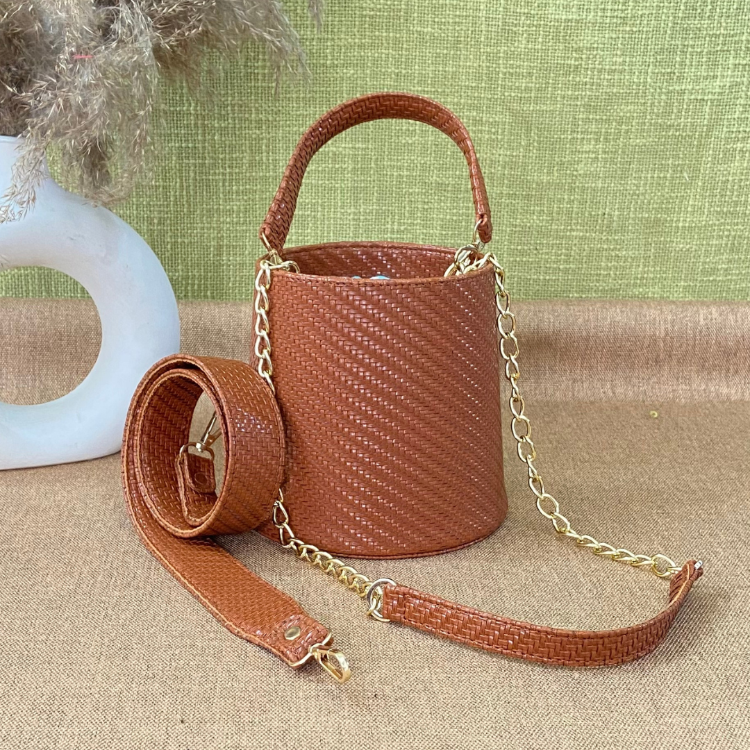 Tan Bucket Bag