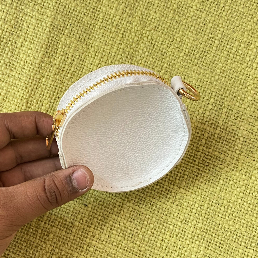 White with Mint & Pink Diamond Pochette only Belt.