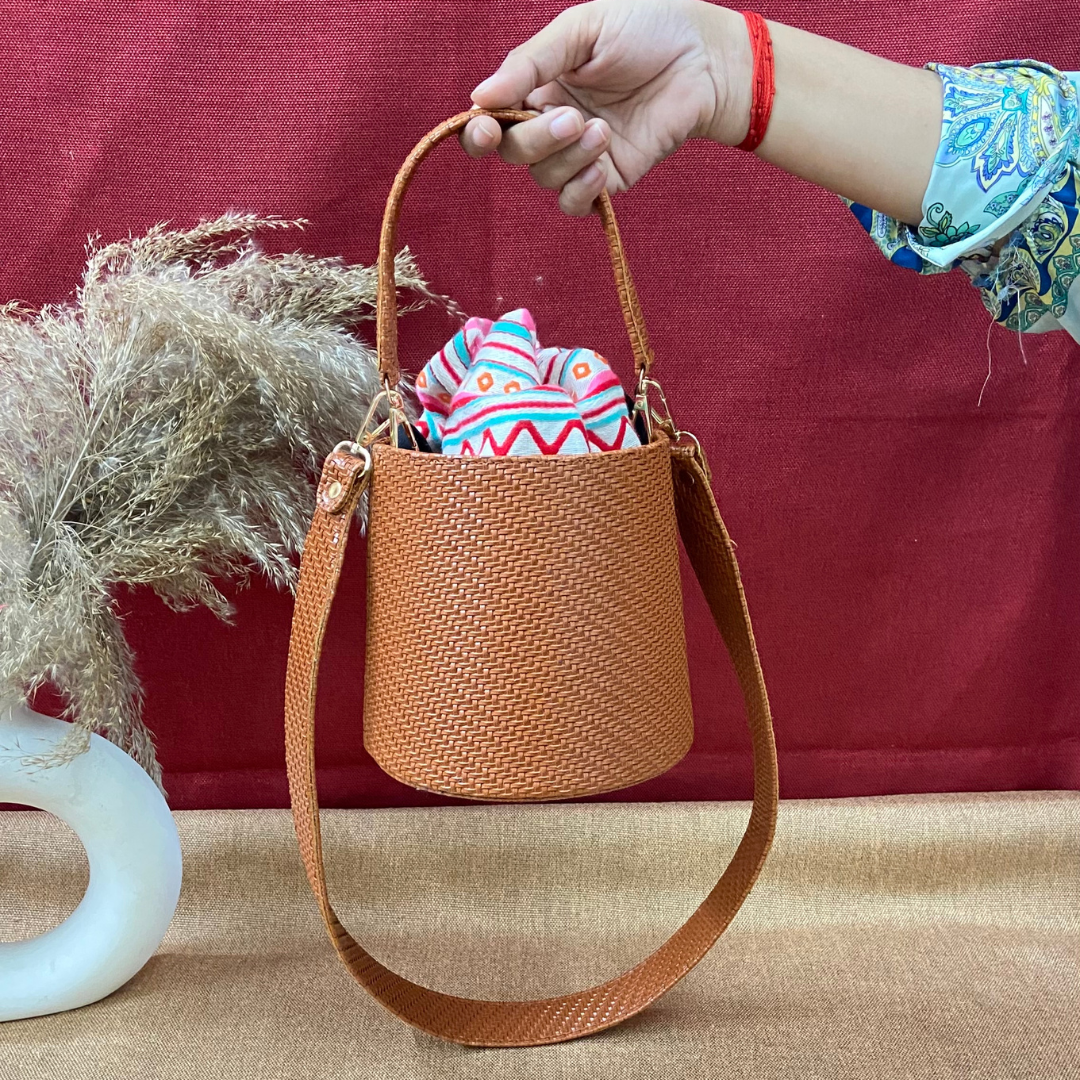 Tan Bucket Bag