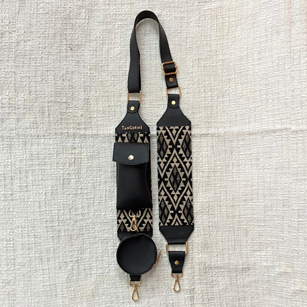 Black Eva + Black Diamond Pochette Belt with Phone Case