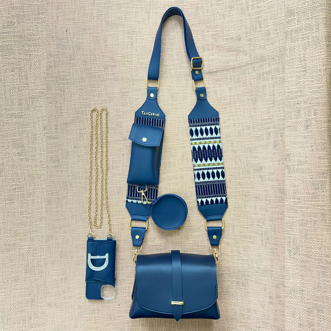 Blue Eva + Blue Bullet Pochette Belt with Phone Case