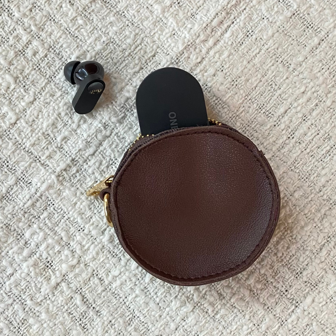 Brown Dual Compartment + Brown Plain Pochette Belt