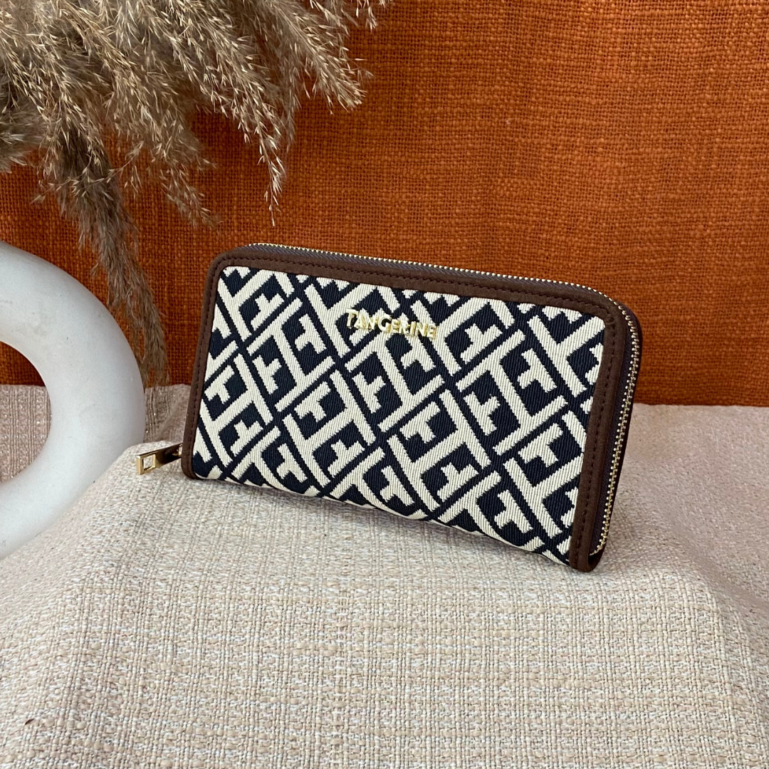 Brown T-Shape Big Wallet