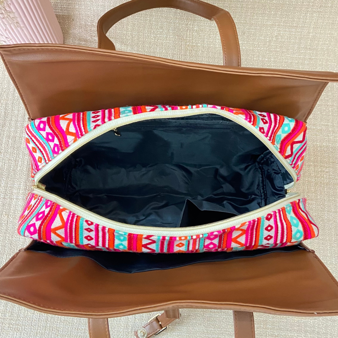 Brown With Boho Design Leera 12inch Bag