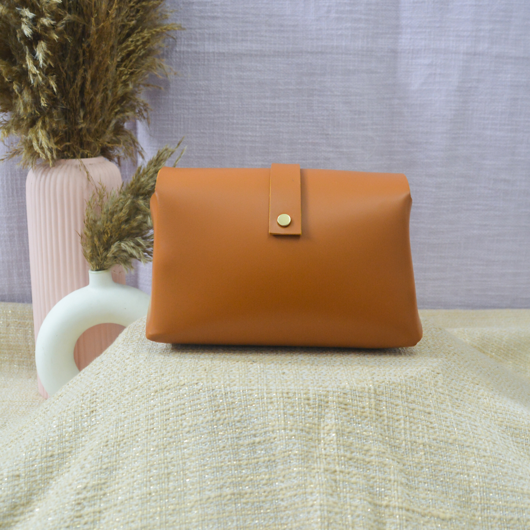 Tan Eva Bag with Boho Belt.