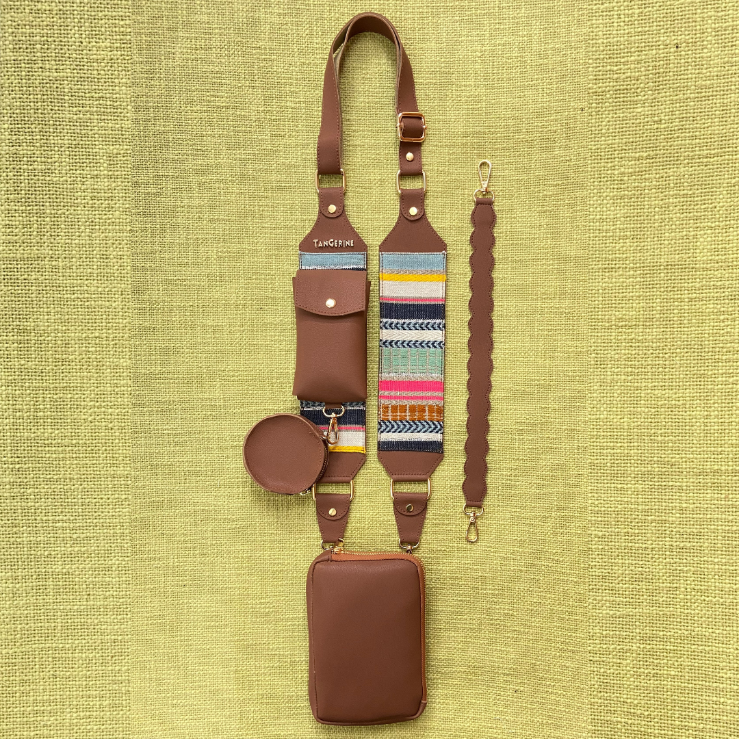 Tan Pouch + Tan Vibrant Pochette Belt