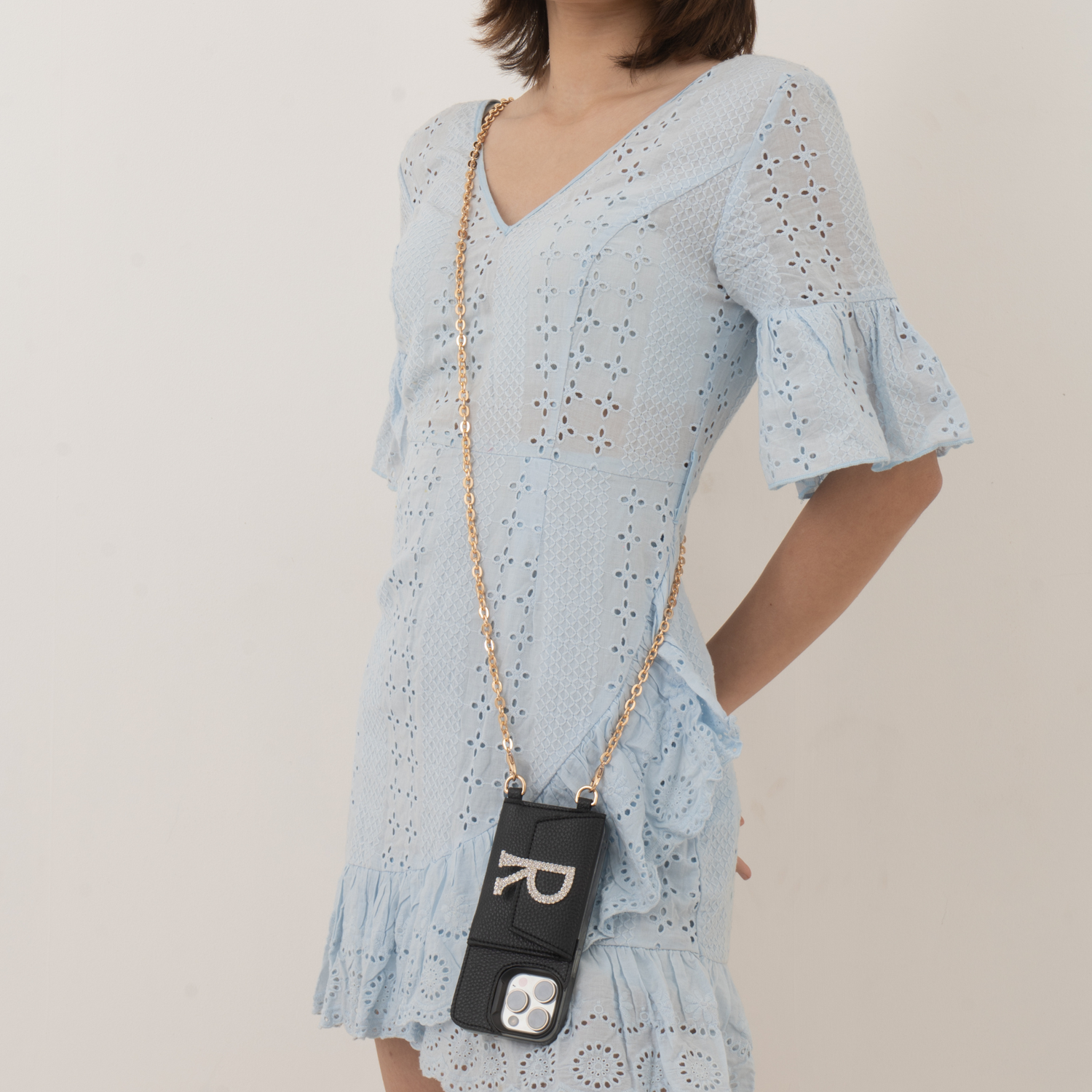 Black Eva + Black Plain Pochette Belt with Phone Case