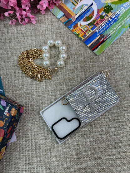 SILVER MIRROR PHONE SLING