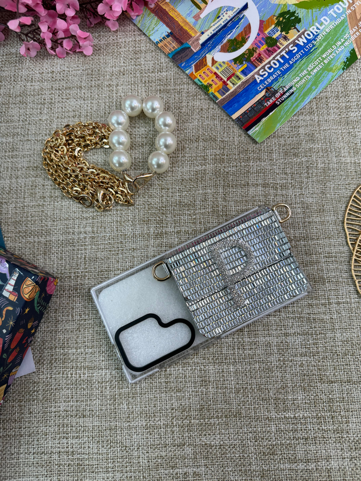 SILVER MIRROR PHONE SLING