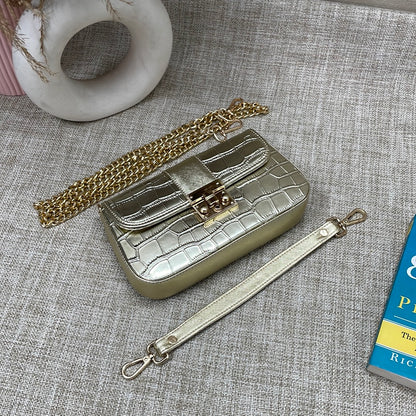 Bella Gold Croc