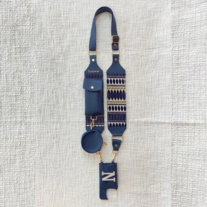 Blue Eva + Blue Bullet Pochette Belt with Phone Case