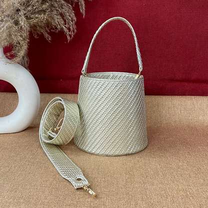 Gold Bucket Bag