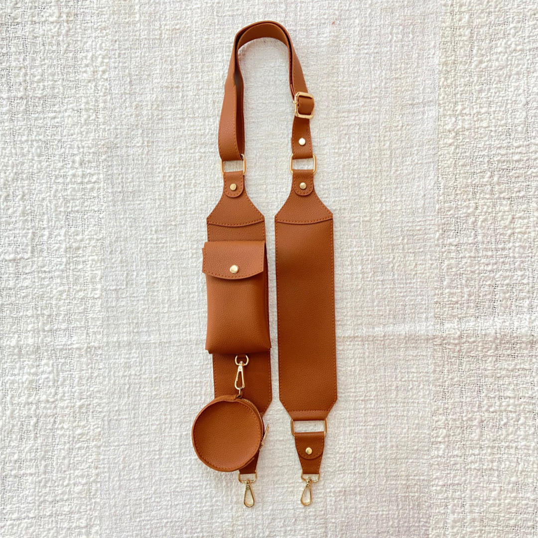 Tan Pouch + Tan Plain Pochette Belt