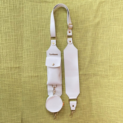 White Plain Pochette Belt with Phone Case