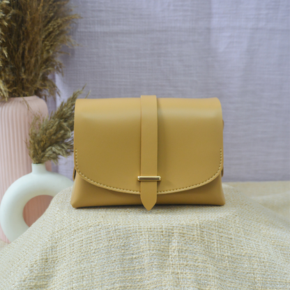 Beige Eva Bag with Multi-color Belt.