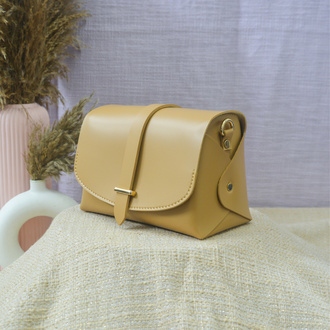 Beige Eva Bag with Multi-color Belt + Mini Wallet