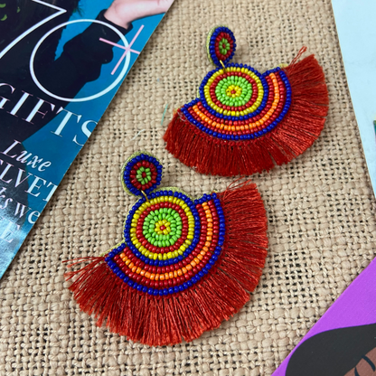 Enchanté MARRON Tasseled Earrings
