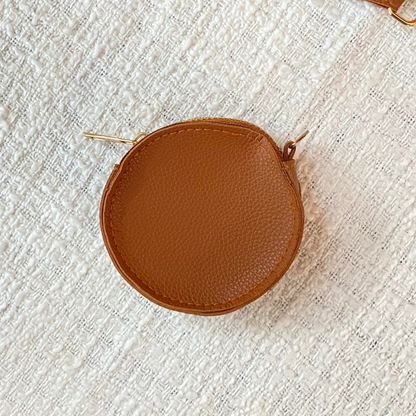 Tan Plain Pochette Belt with Phone Case