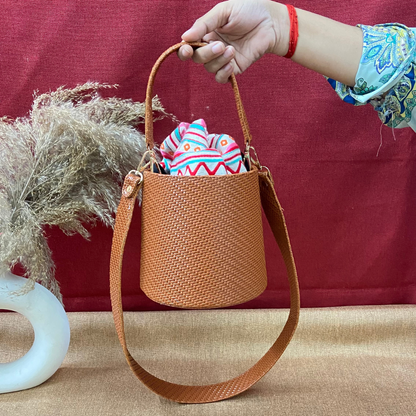Tan Bucket Bag