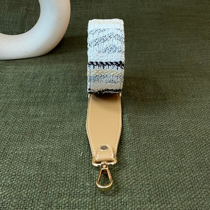 Beige with White Tribal Shoulder Strap