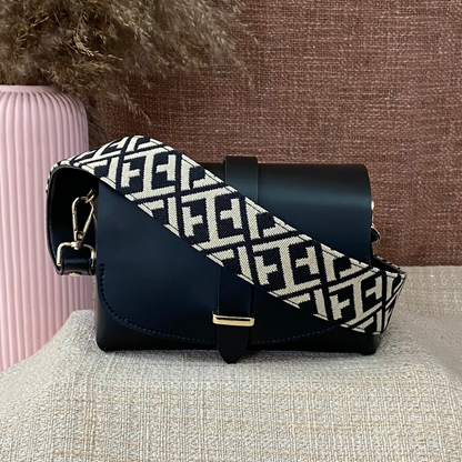 Black Eva Bag with T-Shape Design Belt + Big  Wallet