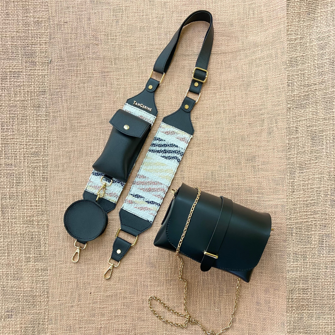 Black Eva + Black with White Tribal Pochette only Belt.