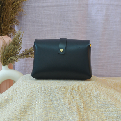 Black Eva Bag with Black Multi-color Belt.