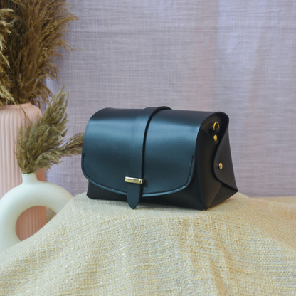 Black Eva Bag with T-Shape Design Belt + Mini Wallet