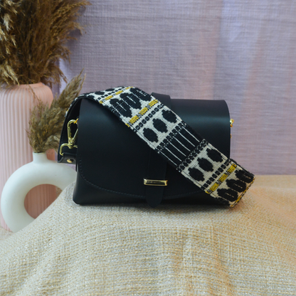Black Eva Bag with Black Bullet Belt + Big Wallet