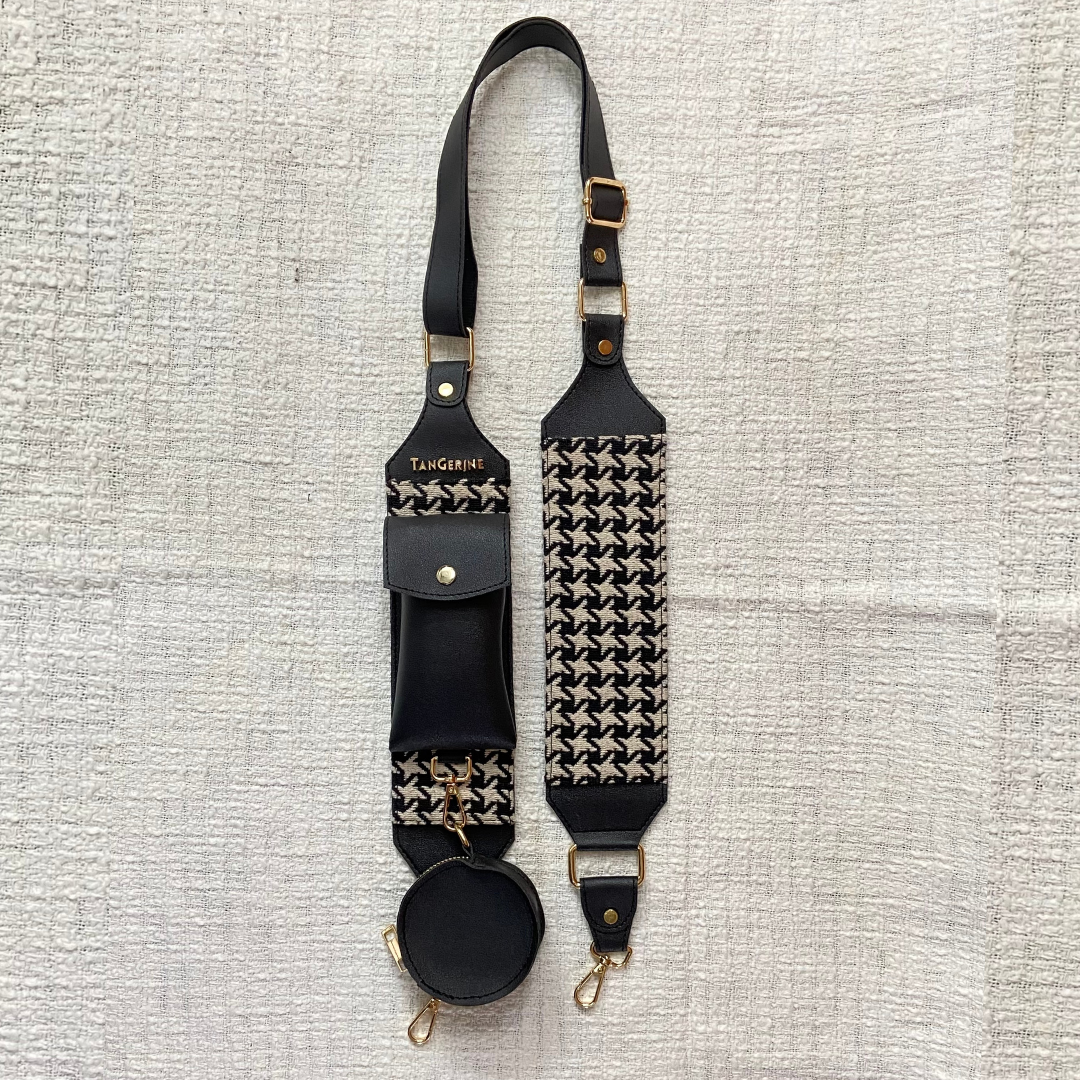 Black & White Vintage Small Print Pochette only Belt.
