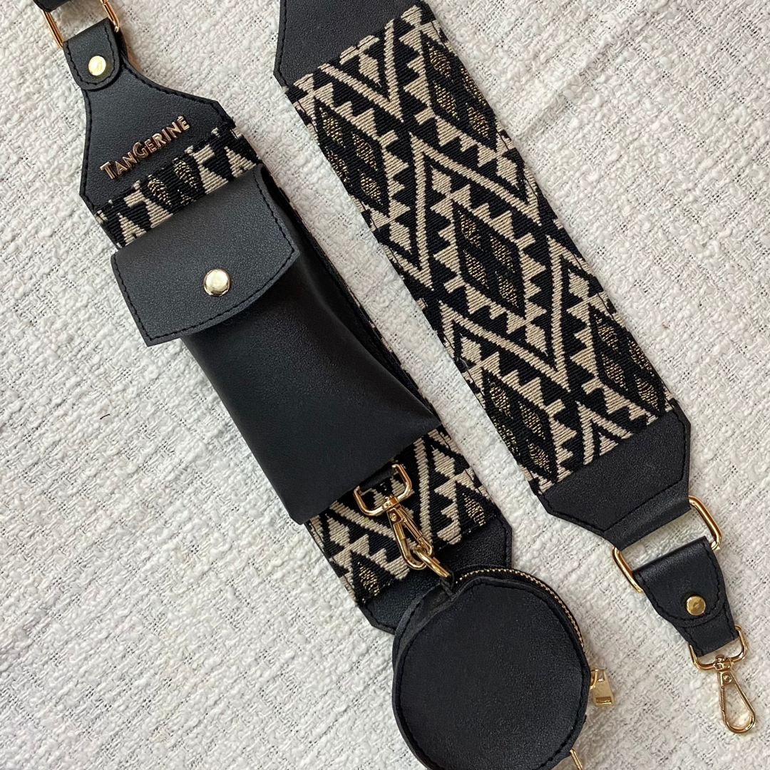 Black with Black Diamond Pochette only Belt.