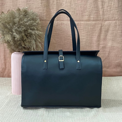 Black with Black &amp; White Stripes Leera 16inch Bag