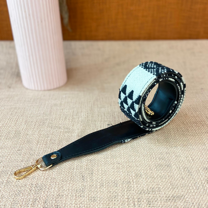 Black with Black &amp; White Tribal Shoulder Strap