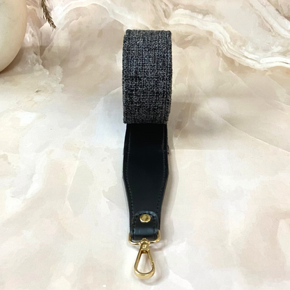 Black with Charcoal Grey Shoulder Strap