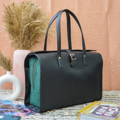 Black with Green Swede Leera 14inch Bag