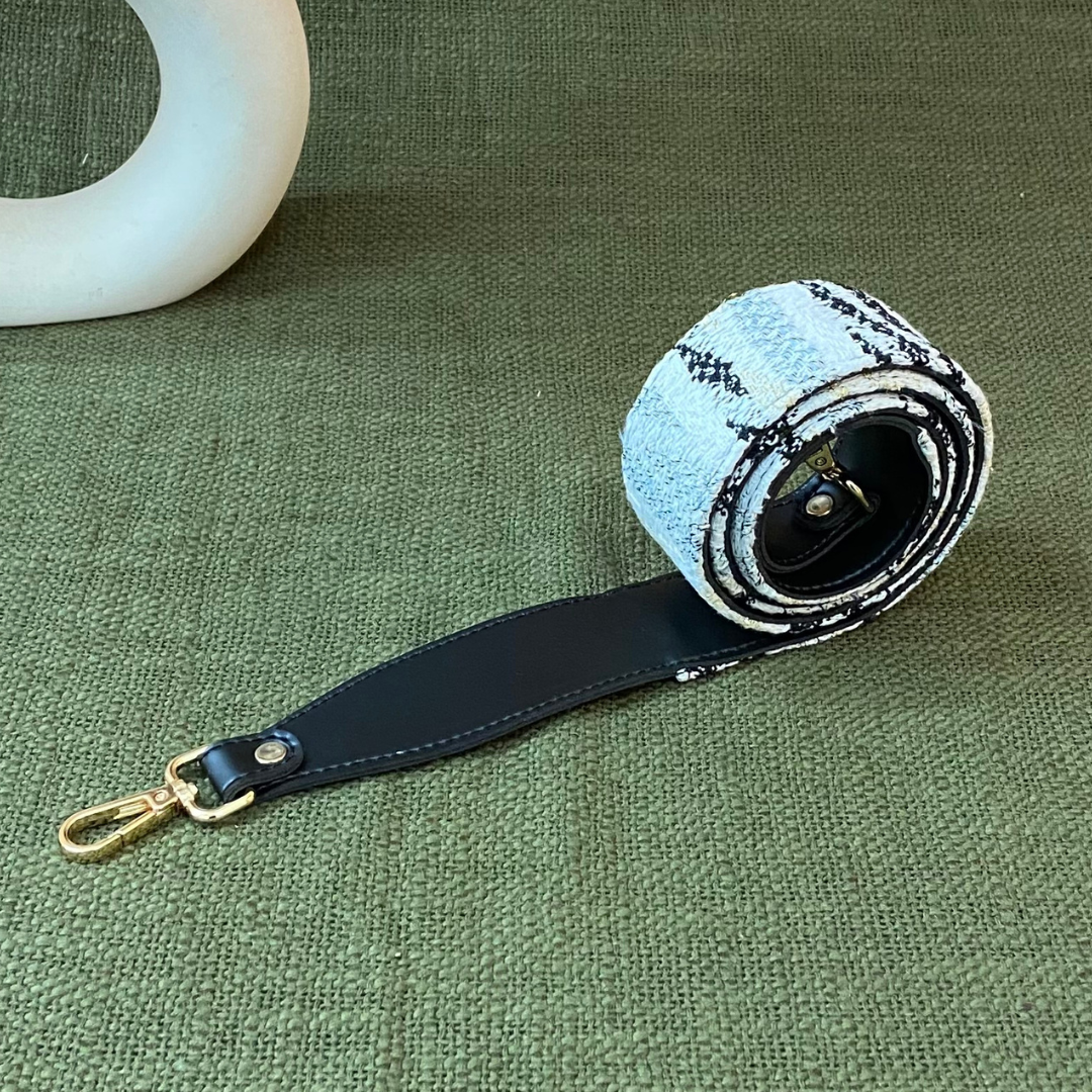 Black with White Tribal Shoulder Strap