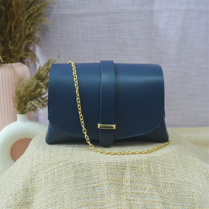 Dark Blue Eva Bag with Blue Vibrant Belt.