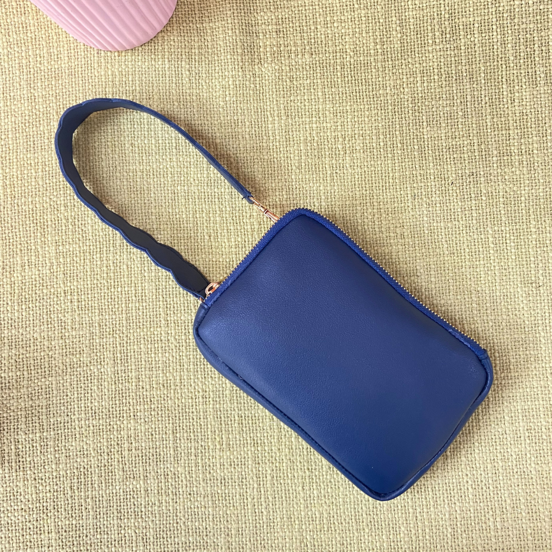 Blue Pouch + Blue Plain Pochette Belt