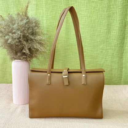 Brown with T-Shape Leera 14inch Bag.