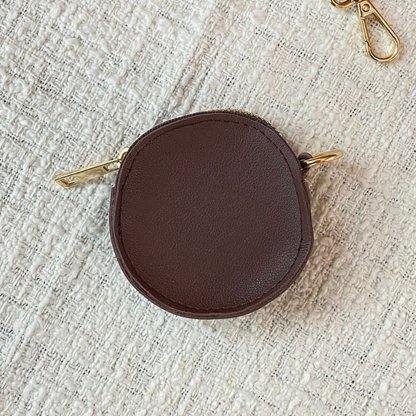 Brown with Brown Tribal Cloth on Pocket Pochette Belt with Phone Case