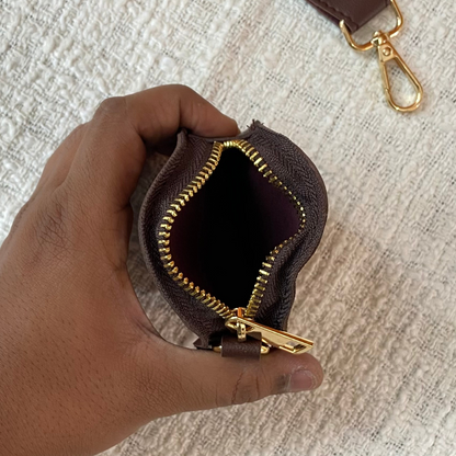 Brown Tribal Pochette Belt with phone Case