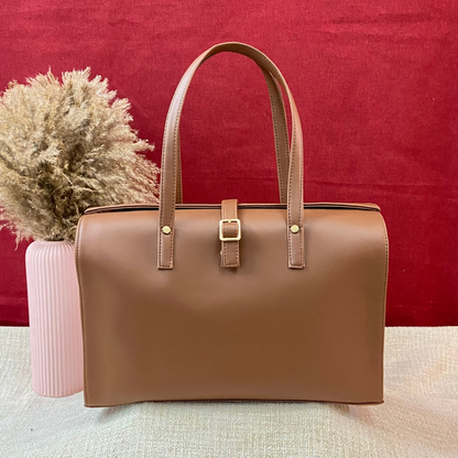 Brown with Green Swede Leera 16inch Bag