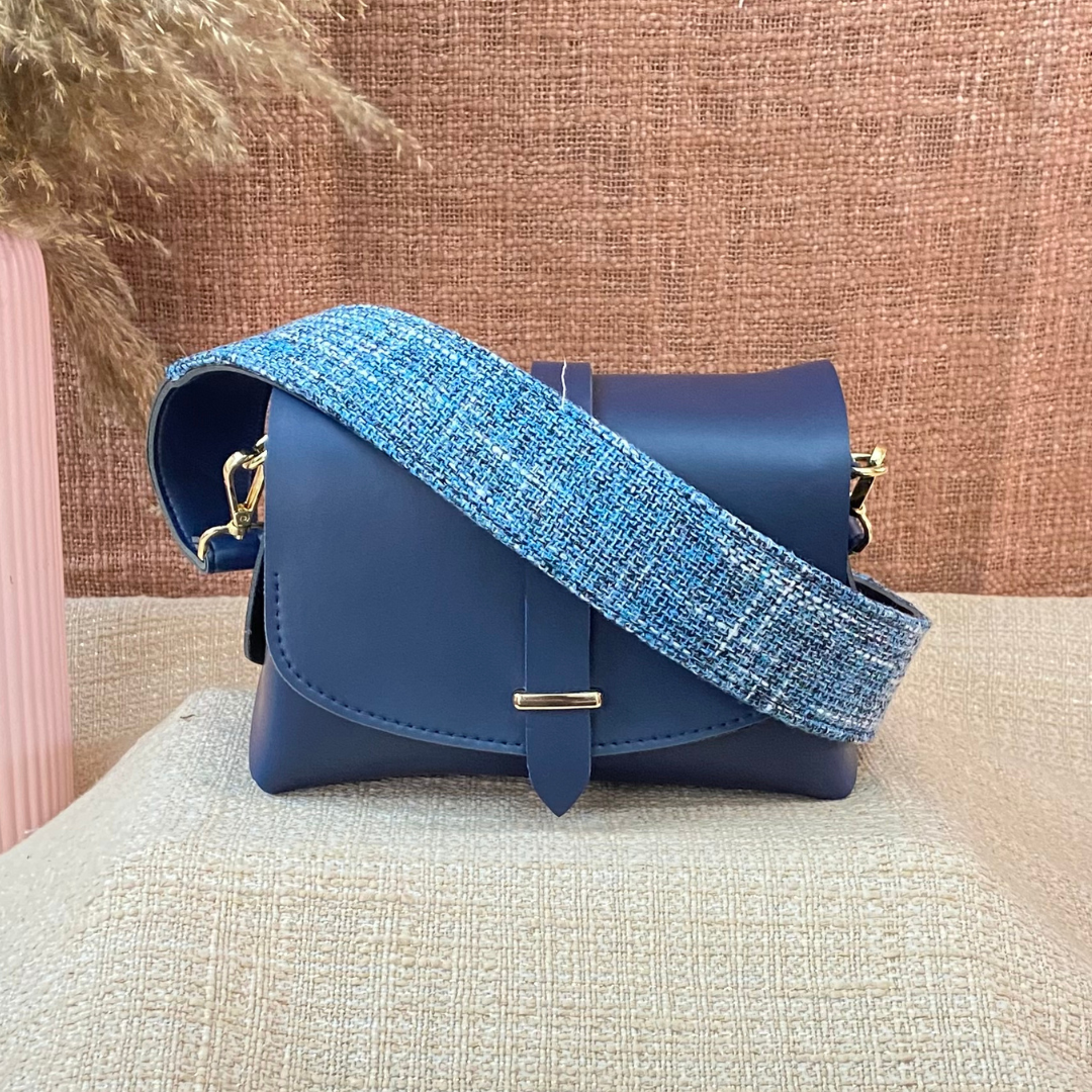 Dark Blue Eva Bag with Midnight Blueberry Belt.