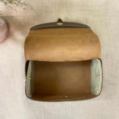 Dark Brown Eva Bag with Boho Belt + Mini Wallet