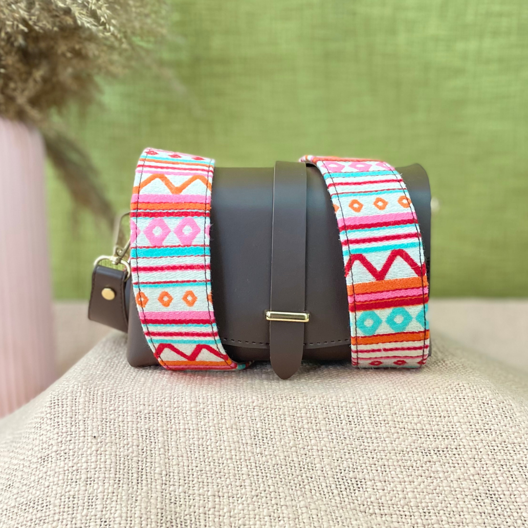 Dark Brown Eva Bag with Boho Belt.